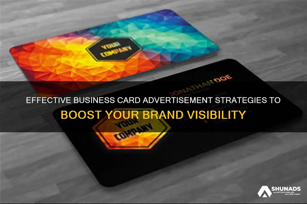 how can i make advertisement for business cards