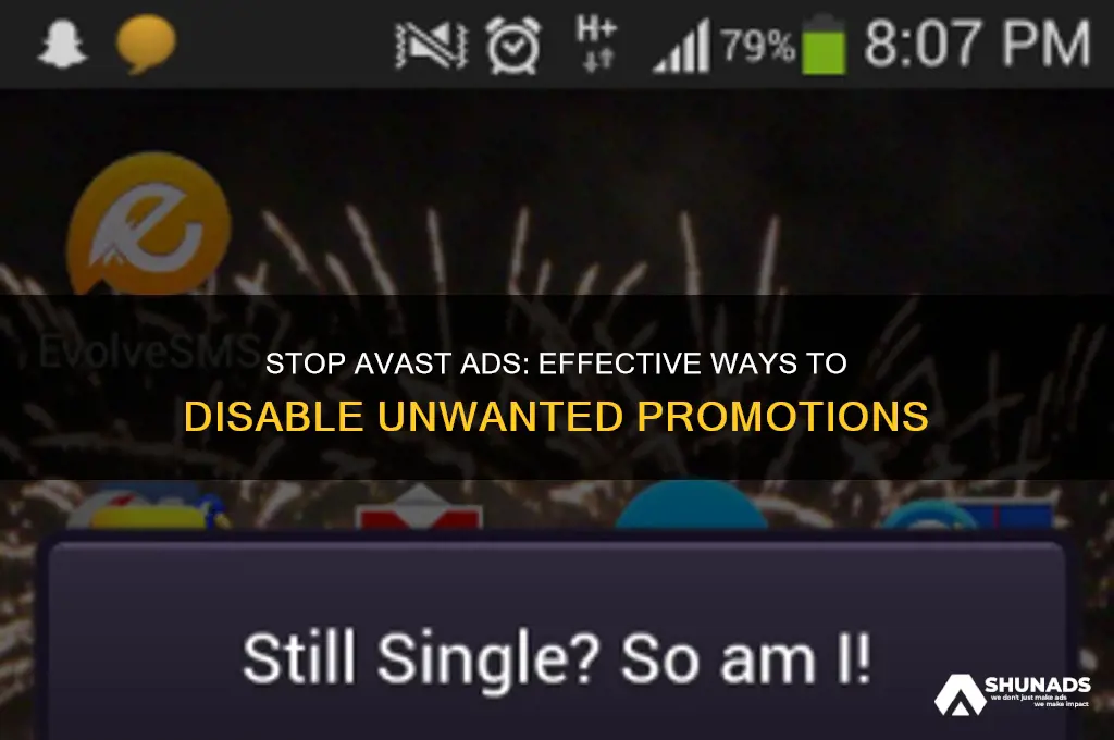 how can i make avast stop advertising
