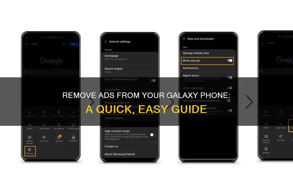 how can i remove advertisement form ny galaxsy phone