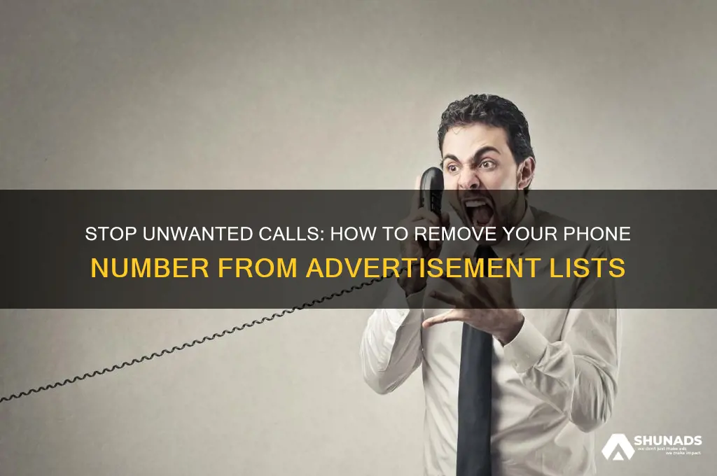 how can i remove my telefon number from advertisment call
