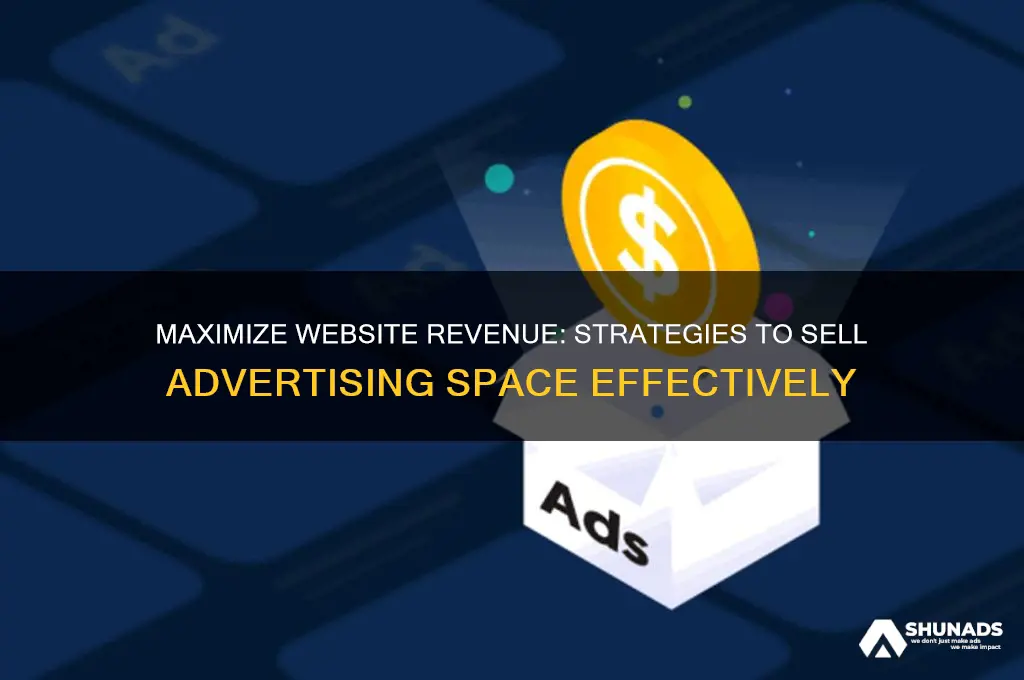 how can i sell advertising space on my website
