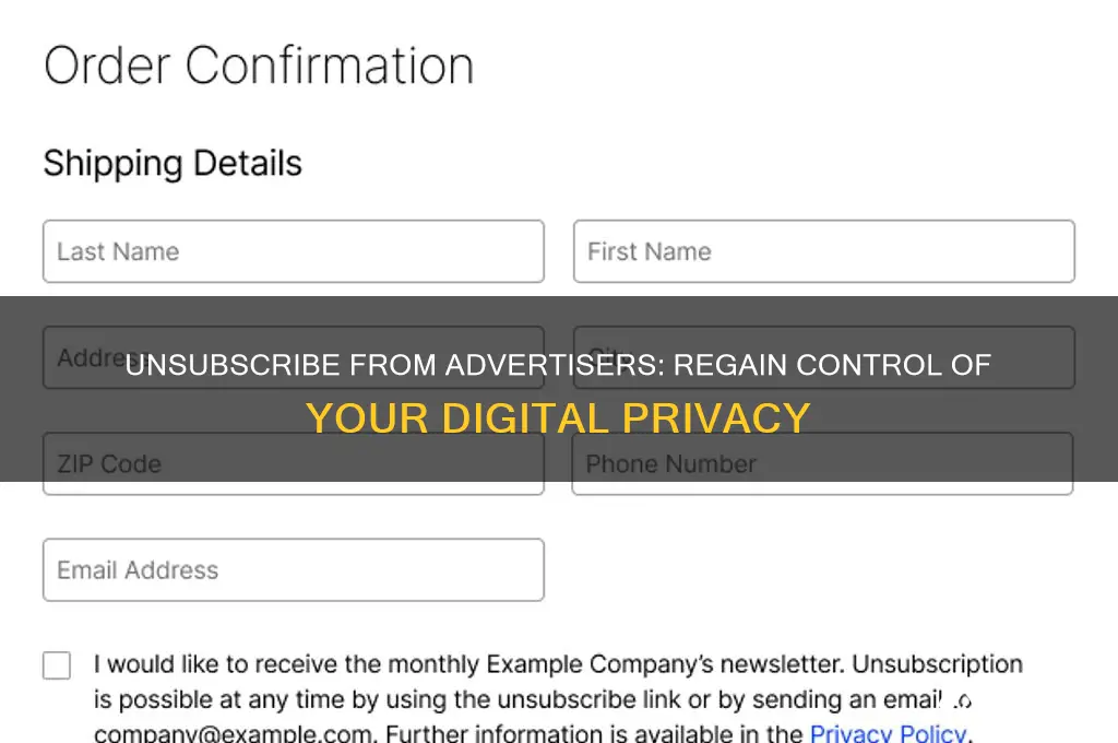 how can i unsubscribe from advertisers on my