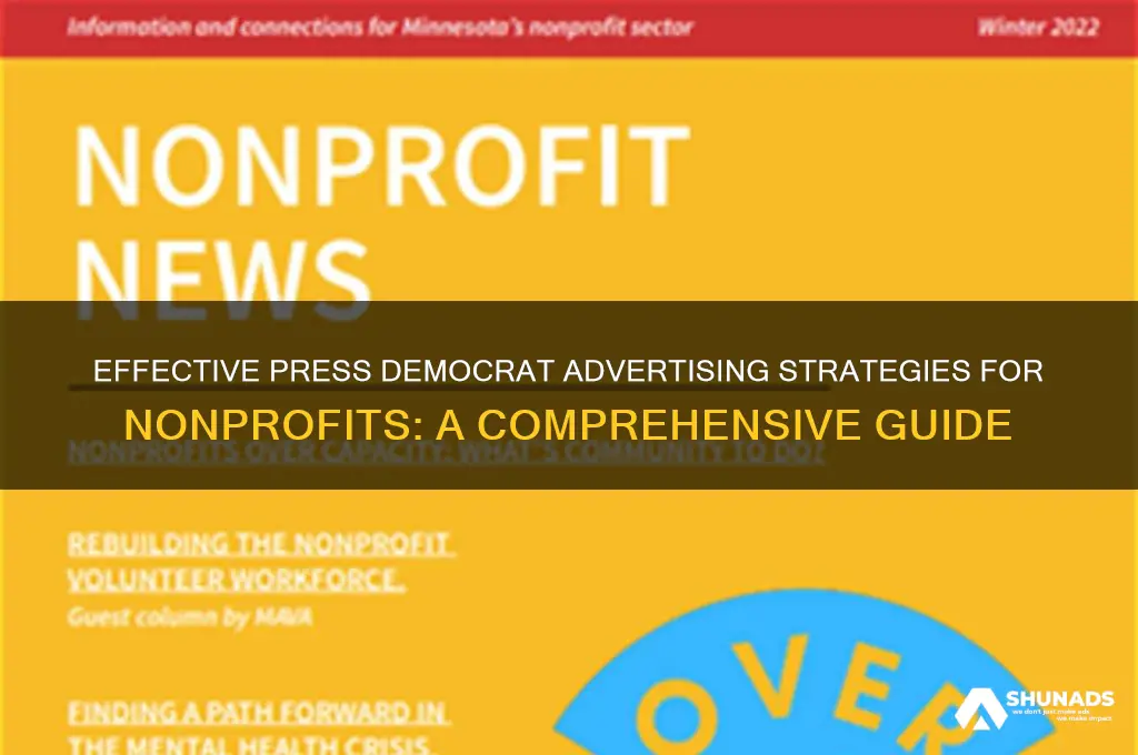 how can my non profit advertise in the press democrat