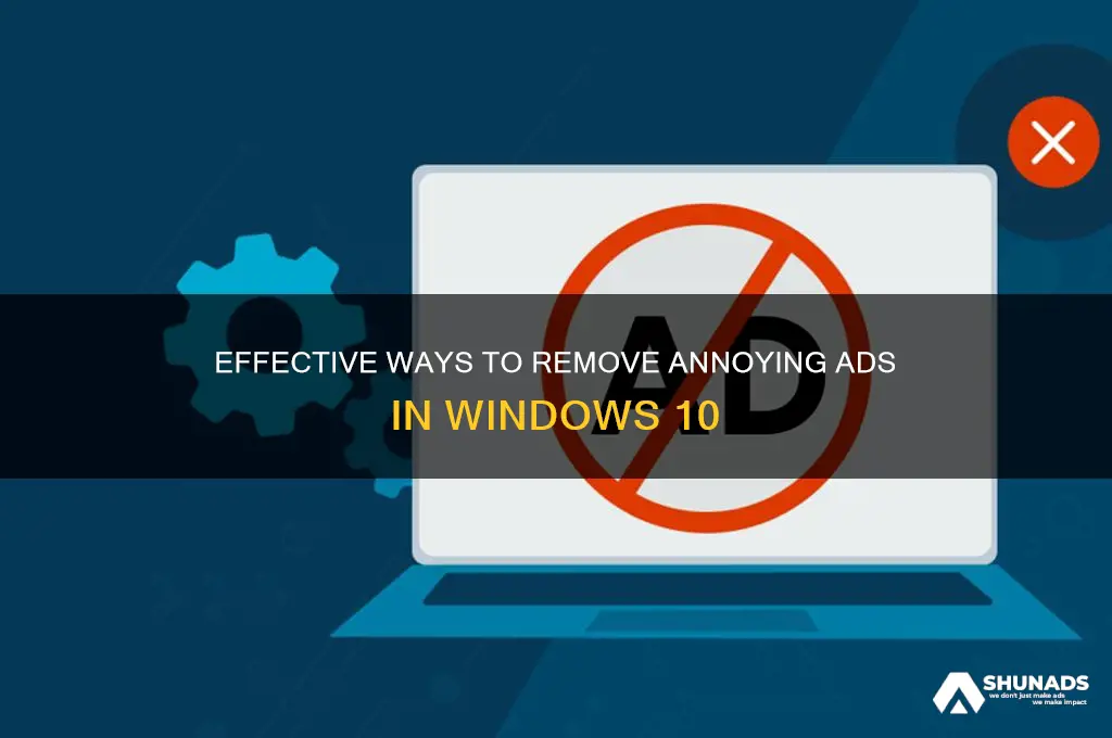 how can remove advertisement in windows 10