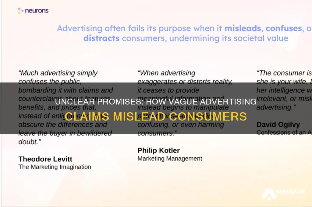 how can vague claims in advertising be misleading