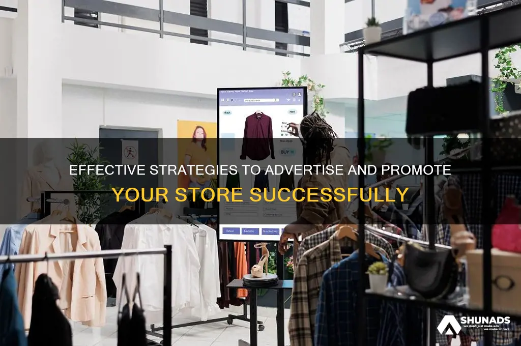 how can you go about advertising or promoting your store