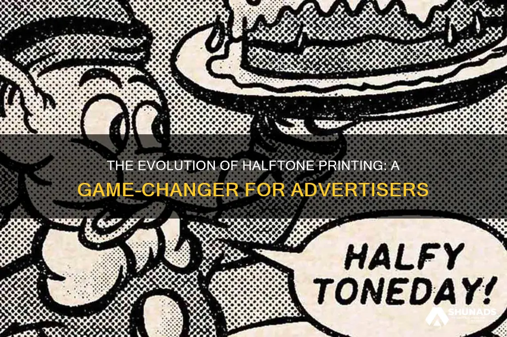 how did advertisers get halftone