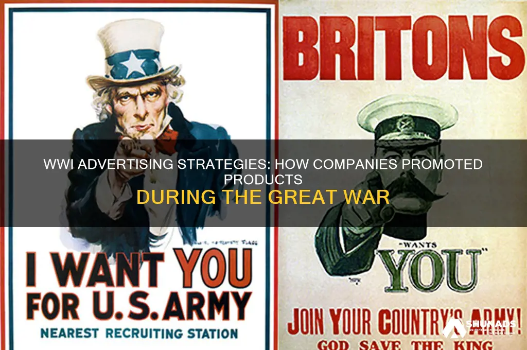 how did companies advertise in ww1