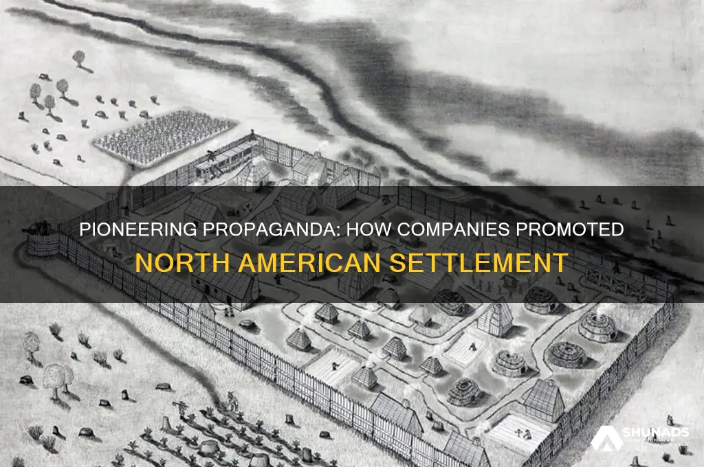 how did companies advertise north american settlement
