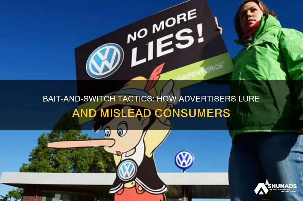 how do advertisers use bait-and-switch