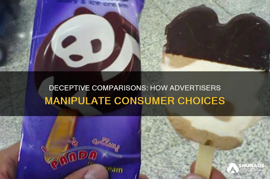how do advertisers use deceptive comparison to influence consumer purchasing