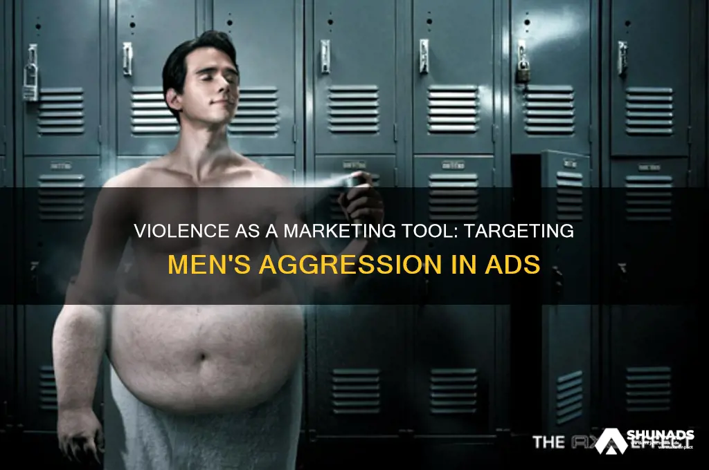 how do advertisers use violence to sell products to men