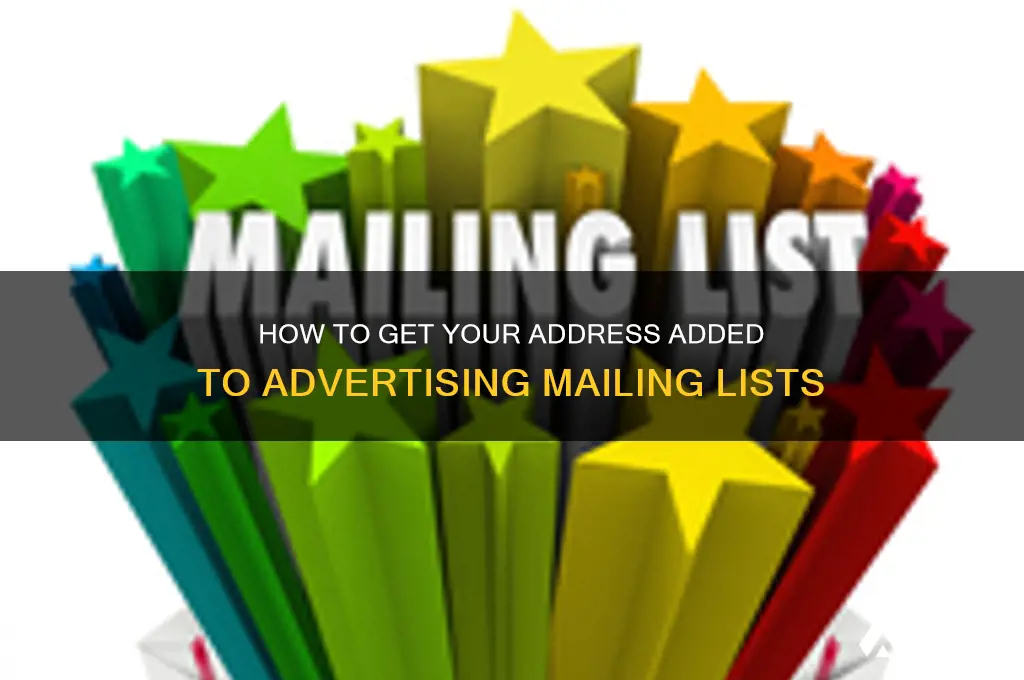 how do get my address added to advertising mailing