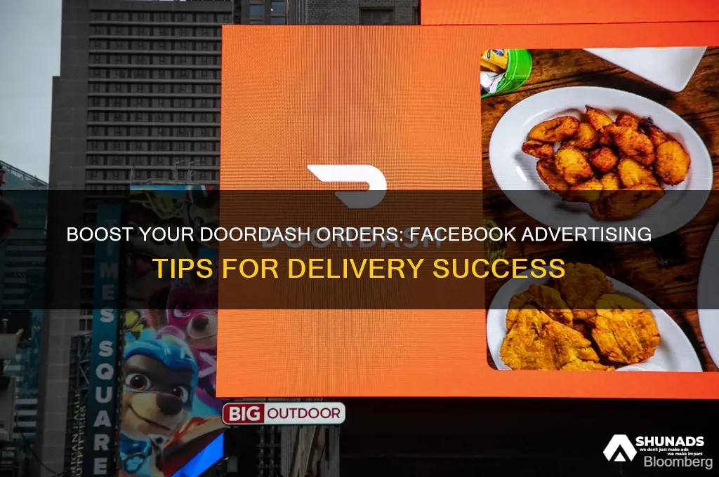 how do i advertise door dash delivery on facebook