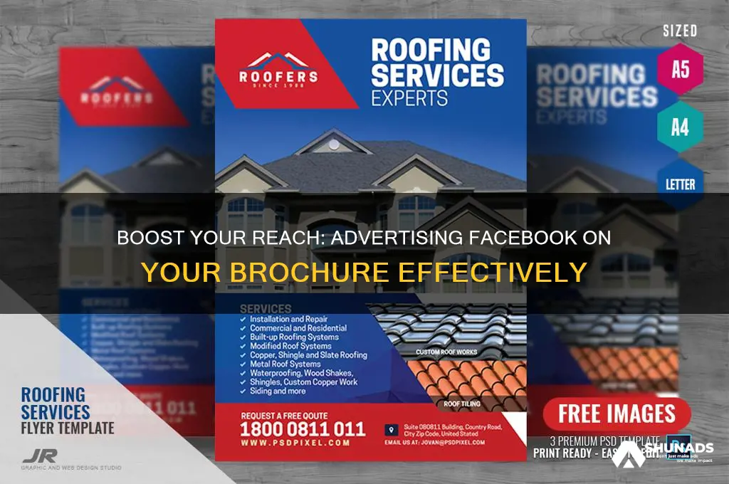 how do i advertise facebook on my brochure