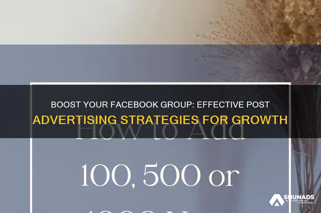 how do i advertise my facebook group on a post