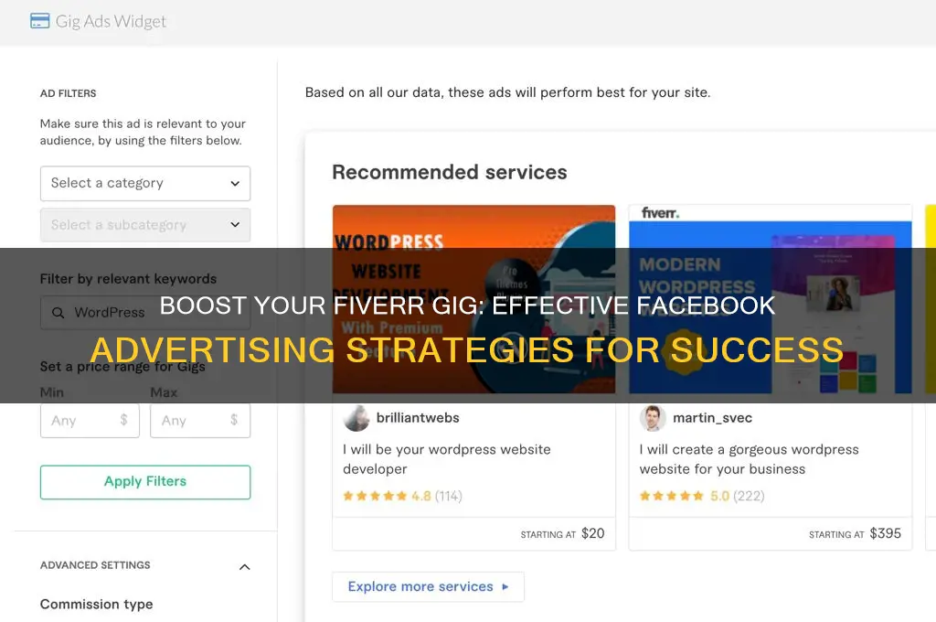 how do i advertise my fiverr gig on facebook