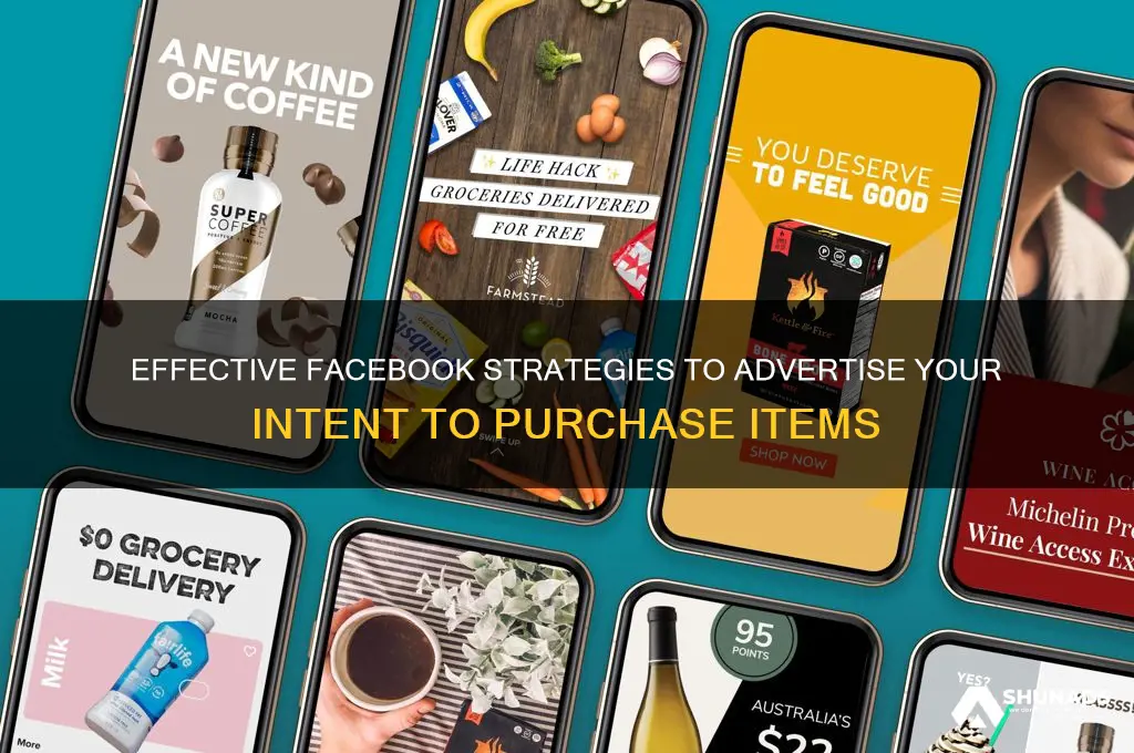 how do i advertise wanting to buy something on facebook