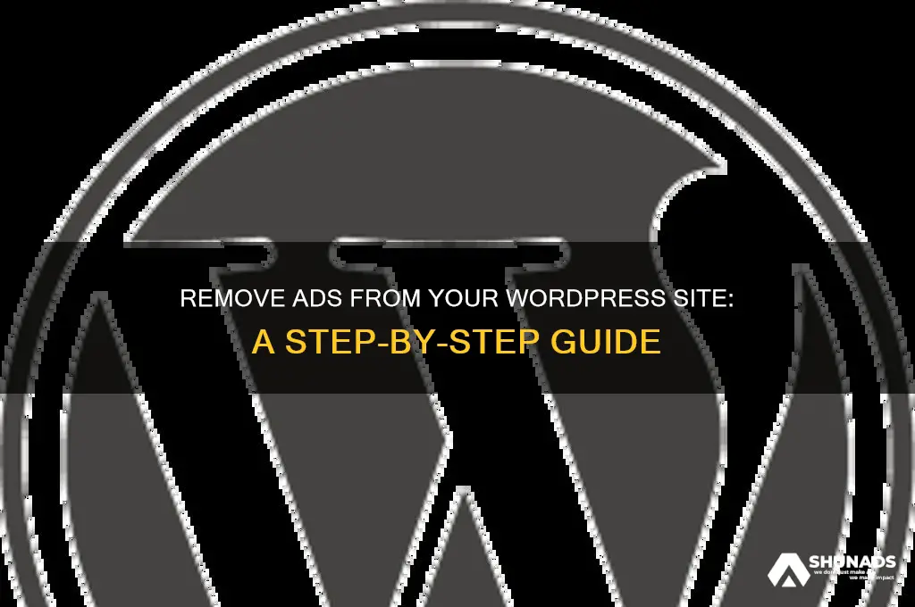 how do i get advertisements off my wordpress site