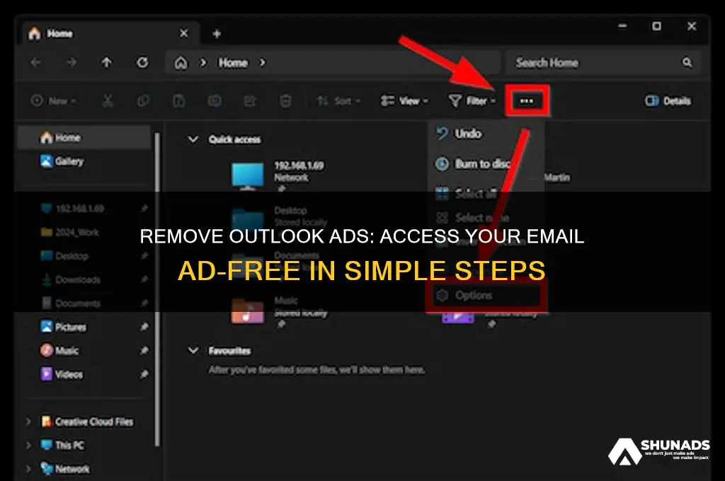 how do i get my email without the outlook advertising