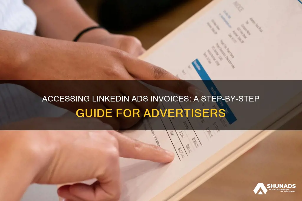 how do i get my invocies from linked in advertisments