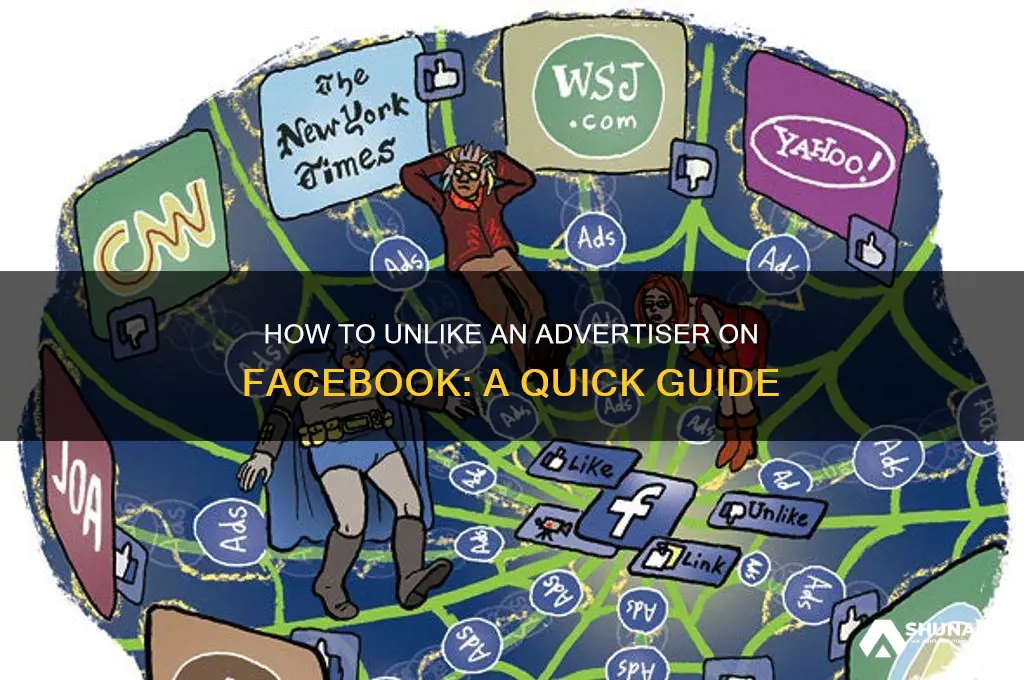 how do i unlike an advertiser on facebook