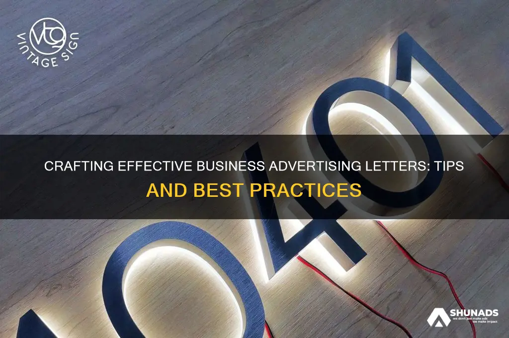 how do i write a business advertising letter