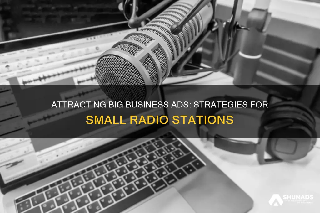 how do small radio stations get advertising from big business