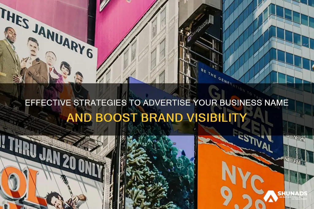 how do you advertise business name