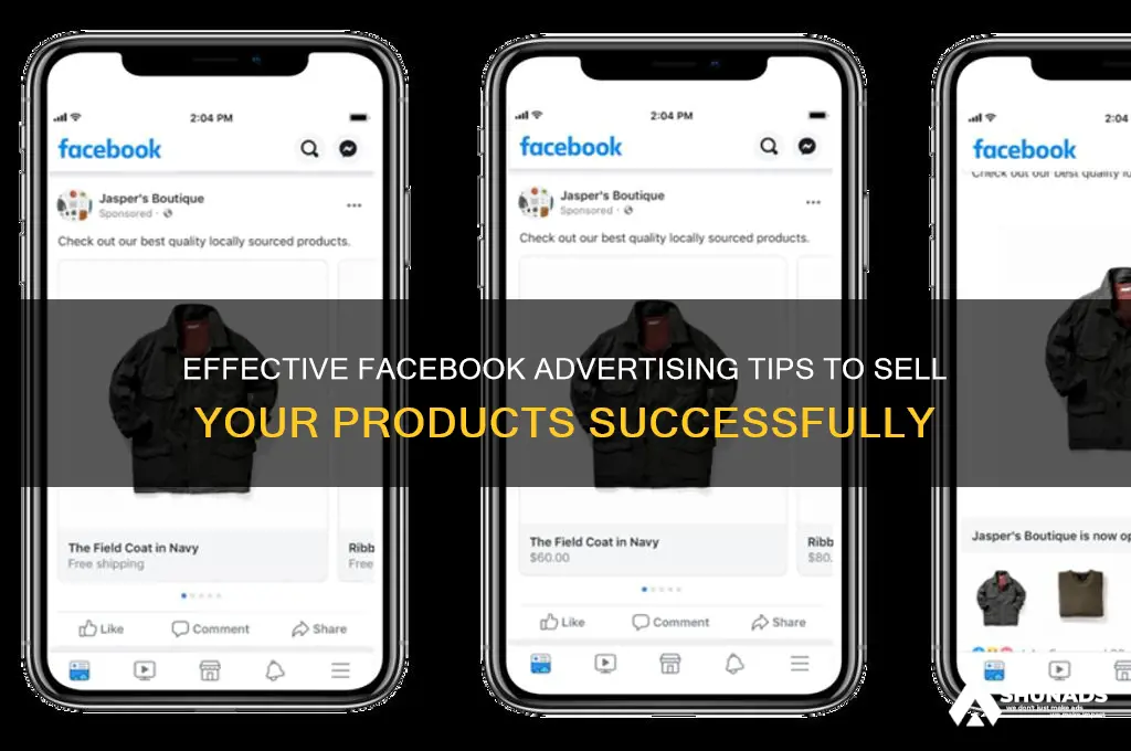 how do you advertise something for sale on facebook