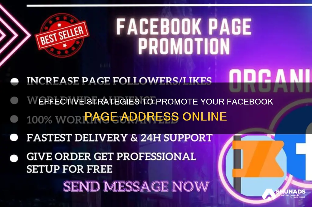 how do you advertise your facebook address
