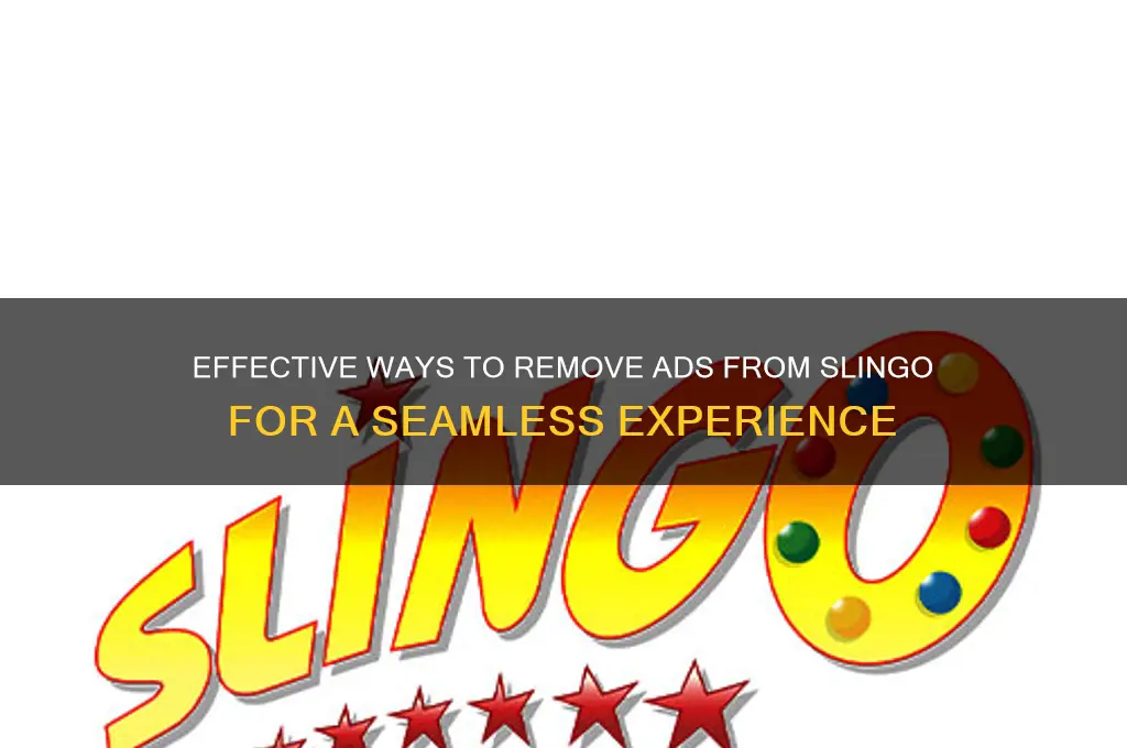 how do you get rid of advertisment on slingo