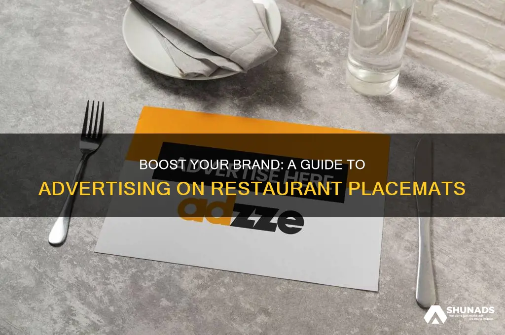 how do you get your company advertisment on resturaunt placemats