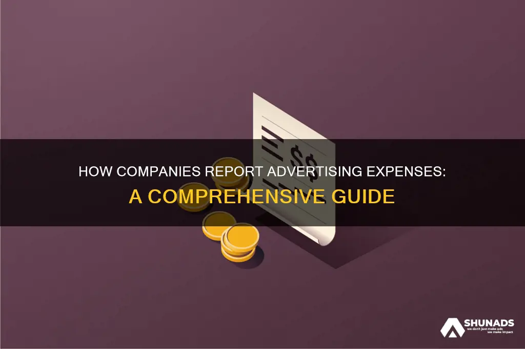 how does a company report advertising as