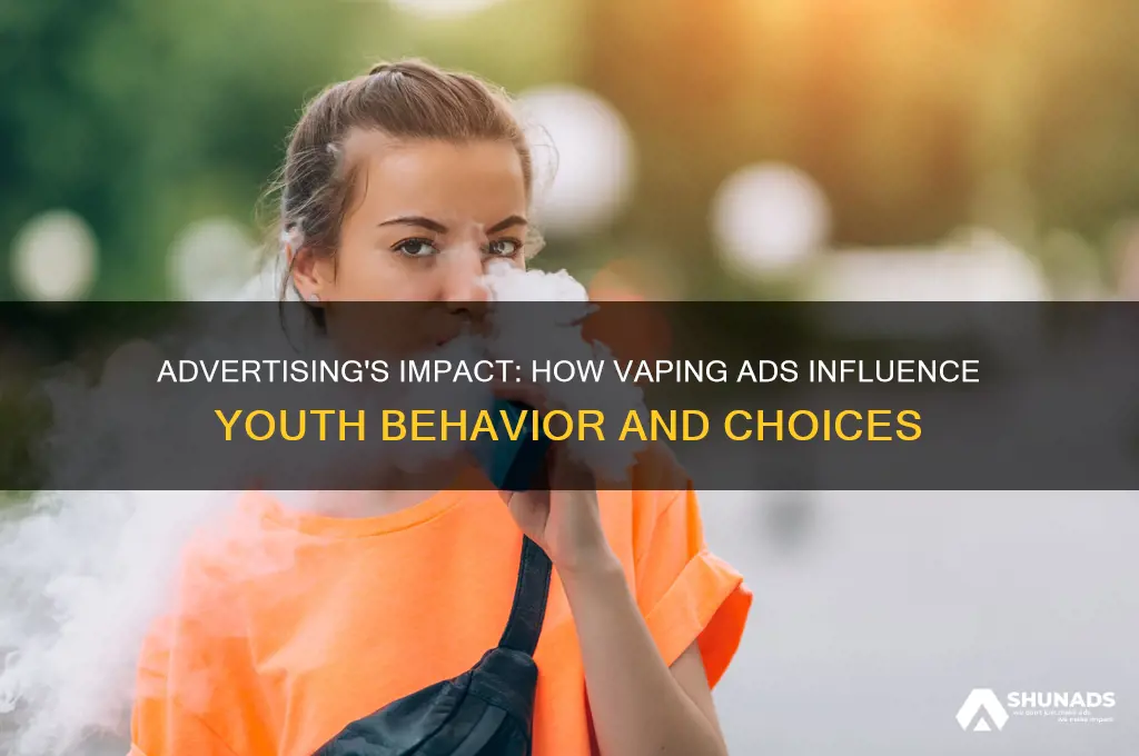 how does advertising affect youths use of vaping