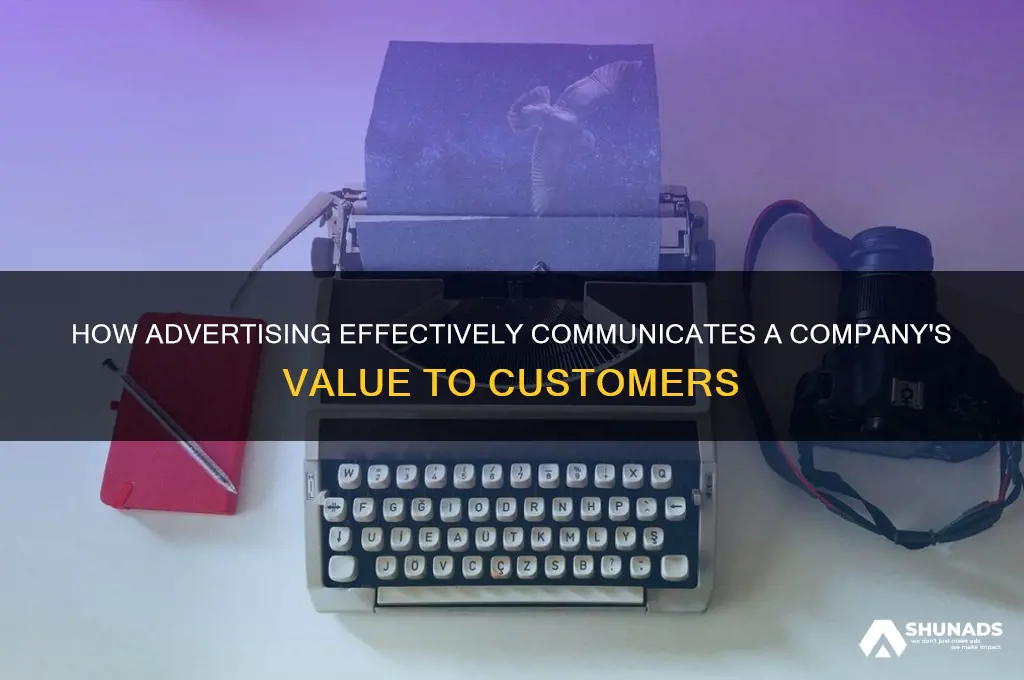 how does advertising communicate a company