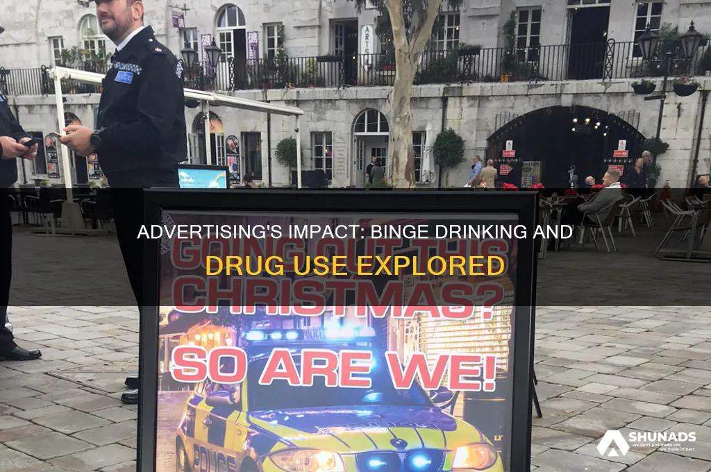 how does advertising influence binge drinking and recreational drug use
