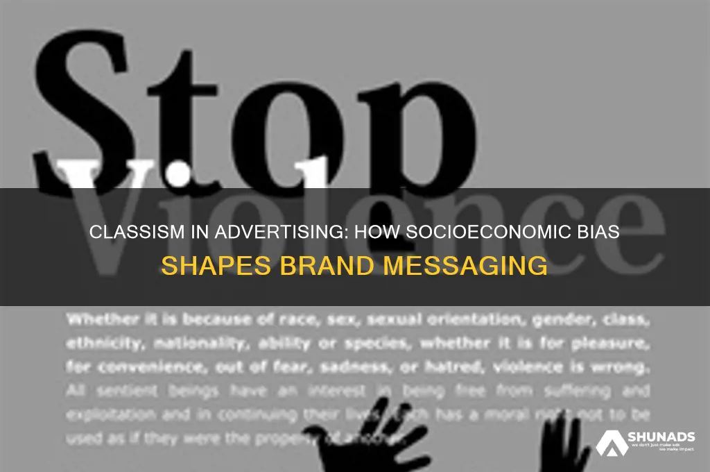 how does classism affect the way companies advertise