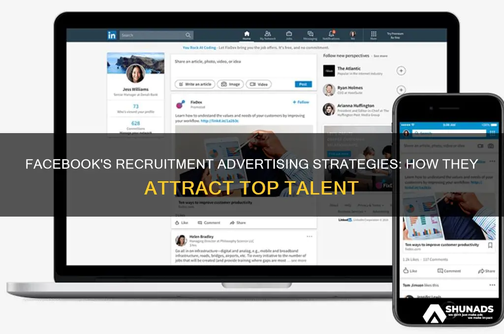 how does facebook advertise to recruit
