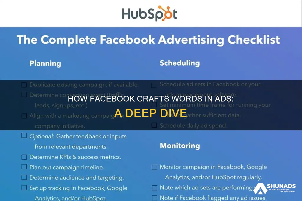 how does facebook form word in advertisement