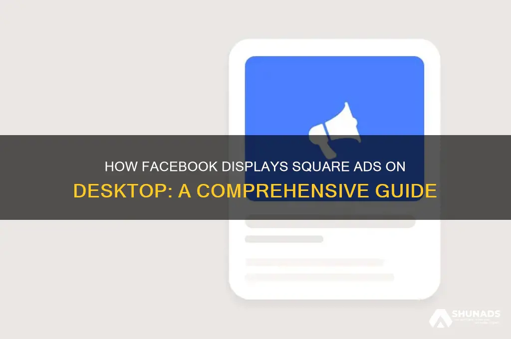 how does facebook show square advertising on desktop