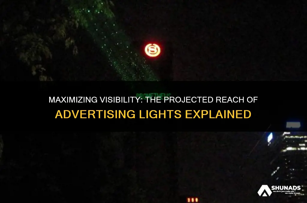 how far can advertising lights project