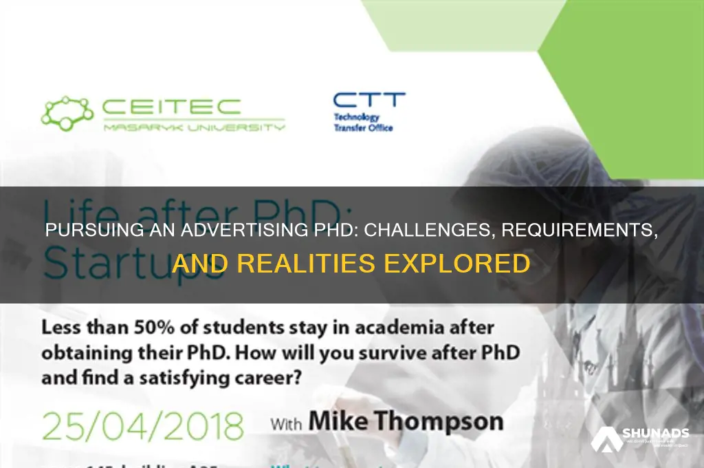 how hard is it to get an advertising phd