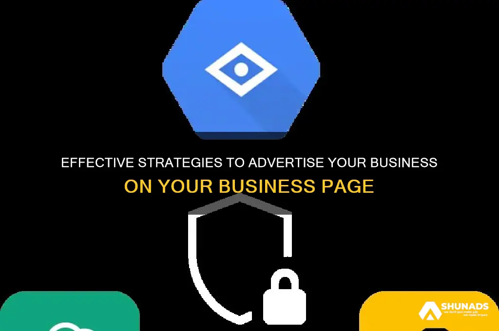 how i can advertise on my busines page as busines