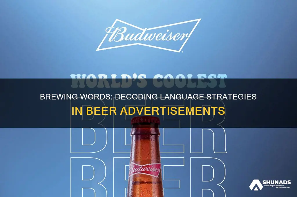 how is language used in beer advertisements