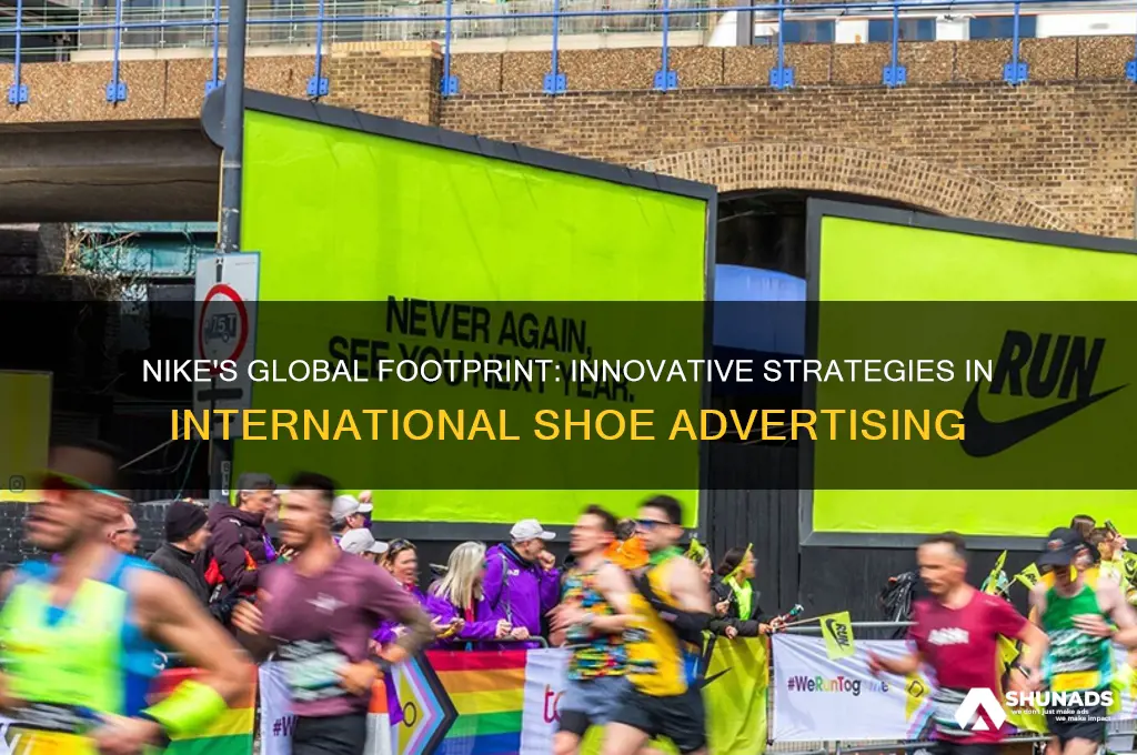 how is nike internationally advertising their shoe business