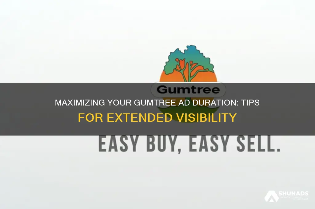 how long can you advertise on gumtree