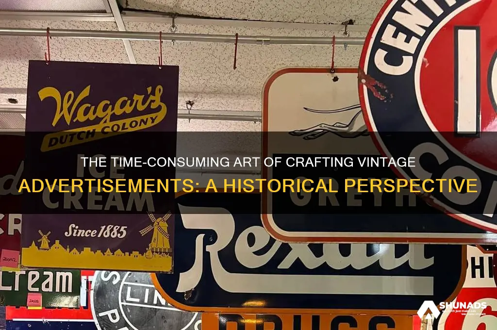 how long it used to take to make advertisement