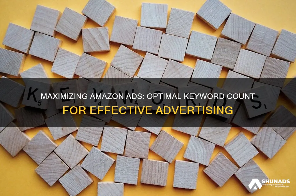 how many keywords can be used for advertising on amazon