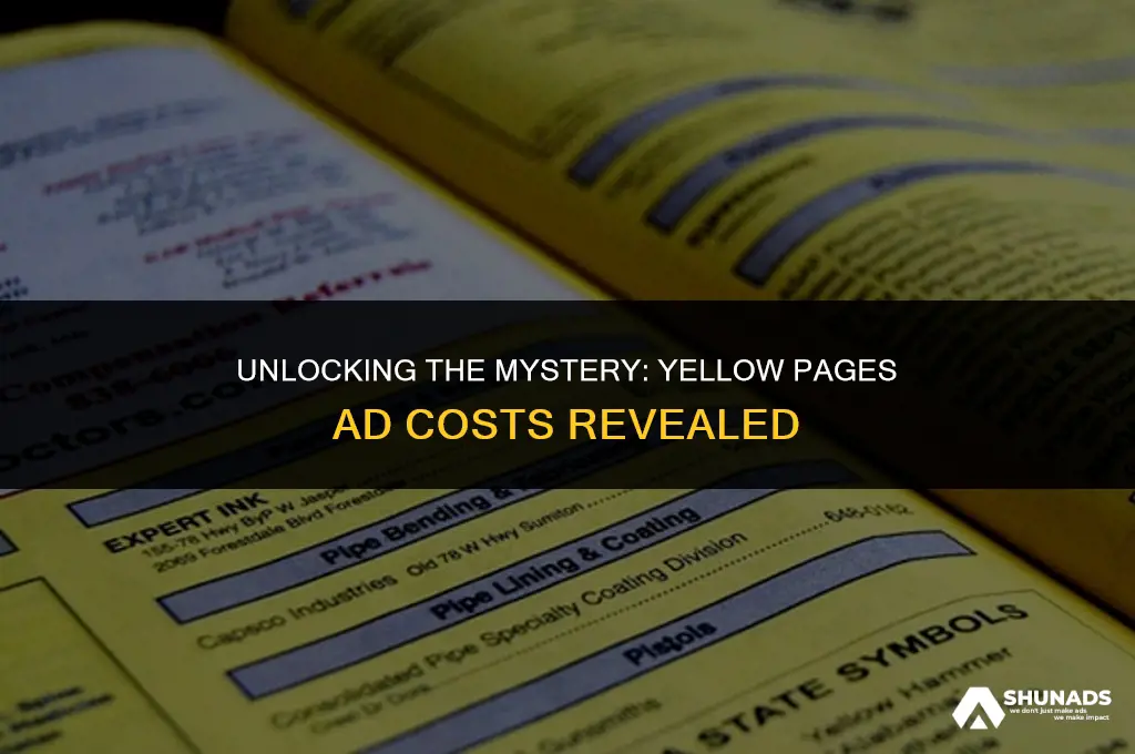 how much post advertisements in yellow pages cost